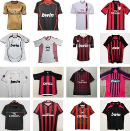 2004 2005 2006 2007 2008 2009 Ac Milans Vinatge Gullit Retro Soccer Maglie 06 07 08 09 10 11 12 13 14 Maldini Inzaghi Ronaldo Baggio Boban Baresi Weah Kits