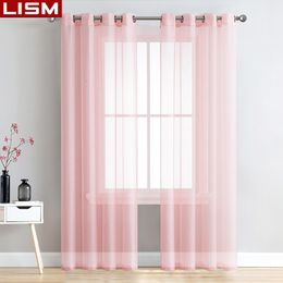 Curtain LISM Sheer s for Living Room Bedroom Kitchen Tulle White Windows Voile Drapes Home Decorative Panels 230510