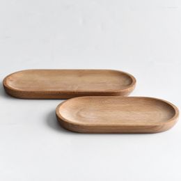 Plates Japanese Tableware Plate Wooden Beech Wood Oval Tray Mini Solid Small Dinner Children Whole