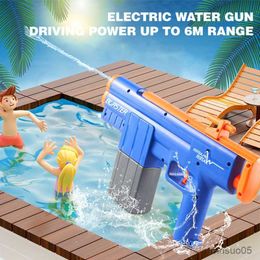 Sand Play Water Fun Large Automatic Electric Water Gun Toy Bursts Summer Play Chargeable Watergun Toys High Pressure Outdoor Beach Swimming Pool Toy