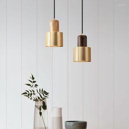 Pendant Lamps Nordic Golden Lights Bar Dining Room Counter Bedroom Bedside Lamp Living Kitchen Lighting Fixtures