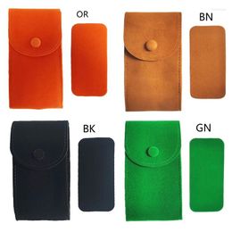 Jewellery Pouches Portable Velvet Watch Pouch Storage Bag With Snap Buttons Single Organiser