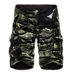 Men's Shorts Mens Military Cargo Brand Army Camouflage Men Cotton Loose Work Casual Short Pants No Belt 230510