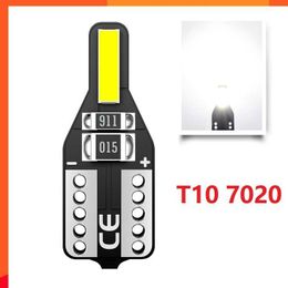 New T10 Led Lights 2/10pcs W5W 194 7020 2SMD LED Lamp Car Bulb White Wedge Licence Plate Lamp Dome Light Super white Auto Universal