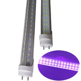UV LED Ultraviolet UV Lamp Lights T8 G13 Tube Fixtures 2 Pin G13 Lamp DJ UV Art Ultraviolet Rays Sterilizer Glue Light Subzero Led UV GEL Curing Lamp crestech888