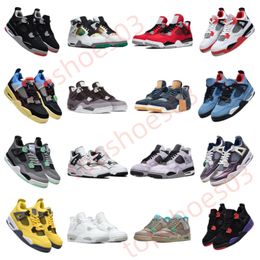 Slippers jumpman 4s men's basketball shoes women's sneakers fire red noir black cat sail white oreo tattoo pure money dark mocha university blue bred guava ice cool grey