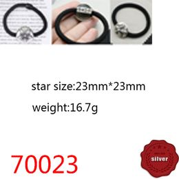 70023 Fashionable hair band s925 sterling silver five star black hair rope retro headband edge clip hand rope punk hair clip