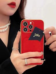 Designers luxurys phone case for iPhone7/8 11 11Pro 12 12pro 13 14 Premium sense velvet leather autumn and winter velvet anti-fall phone case