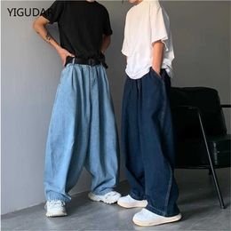 Men's Jeans Wide Leg Cargo Pants 2022 Streetwear Baggy Jeans New Spring Autumn Men Korean Fashion Loose Straight Male Brand Clothing Black Z0508