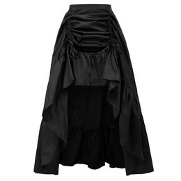 Dress Scarlet Darkness Women's Gothic Steampunk Skirt Victorian HighLow Bustle Skirt Gothic Bustle Skirt Renaissance Costume A20