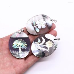 Charms Oval Shaped Natural Shell Pendant For Making Jewellery DIY Charm Abalone Trendy Bracelet Necklace Earrings Accessories