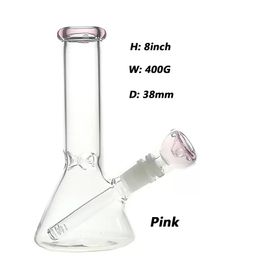 8.5 inch Clear Glass Water Bongs Hookahs 7mm Thickness Oil Dab Rigs Shisha Smoking Pipes with Female 18mm