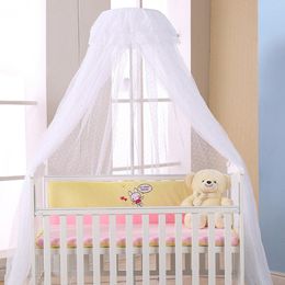 Crib Netting Baby Crib Netting Summer Baby Room Mosquito Net Baby Bed Canopy Tents Round Lace Dome Mosquito Netting Infant Cot Decor Nets 230510