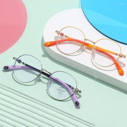 Sunglasses Fashion Round Anti-blue Light Kids Glasses Children Boys Girls Computer Eye Protection Eyeglasses Ultra Frame