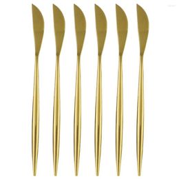 Flatware Sets 6/8/12Pcs Western Dinner Knife Stainless Steel Dinnerware Knive Wedding El Supplies Tableware Cutlery