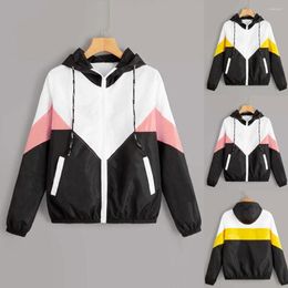 Racing Jackets Women Long Sleeve Riding Jacket Coat Patchwork Thin Skinsuits Hooded Zipper Casual Sport Outdoor Leisure Outwear Clothing