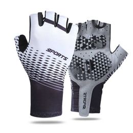 Sports Gloves Cycling Gloves Men's Summer Sports Sunscreen Breathable Sweat-absorbent Half Finger Bicycle Gloves Men and Women P230516