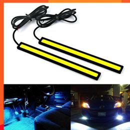 New 17cm COB Car Daytime Running Light Car DRL LED Strip Light External Light Car Waterproof Blue Pink Red Green Amber DRL Light