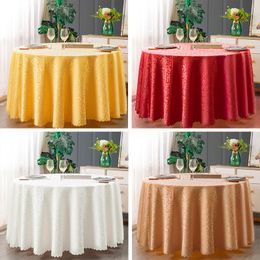 Table Cloth Polyester Jacquard cloth el Wedding Banquet Party Decoration Round White Covers cloth for table Home Decor 230510