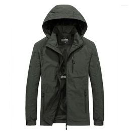 Men's Jackets Spring And Autumn Coats Men Hooded Casual Jacket Pure Colour Simple Coat Four Seasons Style
