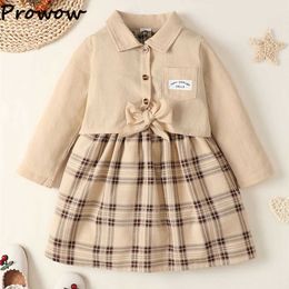 Clothing Sets Prowow Toddler Brother Sister Matching Outfits Lapel Coat+Sleeveless Plaid Dress Kids Twins Clothes For Boys Girls