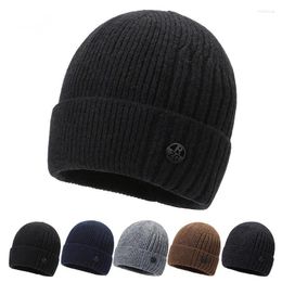 Berets Unisex Hat Casual Beanies For Men Hip-hop Knitted Winter Male Acrylic Crochet Ski Beanie