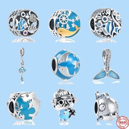 925 sterling silver charms for pandora Jewellery beads Dangle ocean fish girl dance beauty diy Bead
