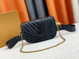 10A Shoulder for Women Designer Chain Bag Leather Messenger Bags Handbags Removable Round Coin Purse Vintage Gold Hardware