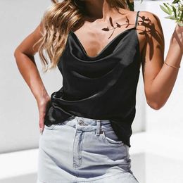 Women's Tanks Camis Summer SilkLike Satin Top Camis Tanks Women Camisoles Adjustable Strappy Vest Sexy Green White Tank Tops Femme Clothes Z0510