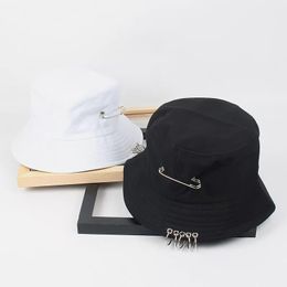 Wide Brim Hats Folding Fishing Cap Fisherman Outdoor Hunting Cool Unisex Iron Ring Bucket Hat Summer Autumn Fashion Solid Colour Sun