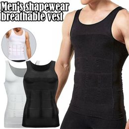 Mens Tank Tops Tight Skinny Men Slimming Elastic Body Shapewear Vest Shirt Sport Breathable Fitness Compression Abdomen Tummy Waist Control Top 230509