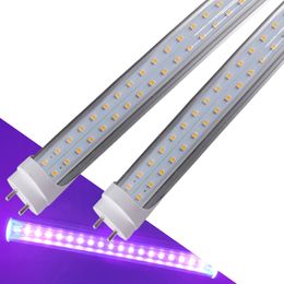 G13 Bi-Pin T8 LED UV 390NM 395NM 400NM 405NM Tube 5ft 4ft 3ft 2ft 10-50W 2835SMD Blubs Led UV GEL Curing Lamp Ultraviolet Disinfection Germ crestech888