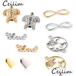 Charms New Infinite Love Turtle World Map For Jewellery Making Alloy Gold Sier Charm Fit Diy Necklaces Bracelets Drop Delivery Dhgarden Dhn0T