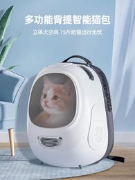 Cat Carriers Bag Outdoor Portable Backpack Smart Pet Diaper Cage Space Breathable Large Capacity