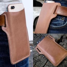 Waist Bags Men Cellphone Loop Holster Case Belt Bag Props Leather Purse Phone Wallet Suitable Screen Less Than 7.5 In Mobile Phones