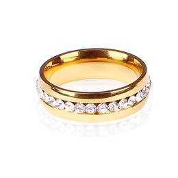 New Accessories Diamond-Studded Ring inside and outside Arc Point Full Diamond Single Row Circle Spot Drill Stainless Steel Ring Wholesale