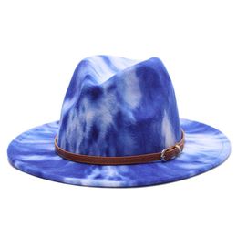 Wide Brim Hats 2023 Colorful Fedora For Women Fashion Flat Wool Felt Jazz Men Cool Goth Top Vintage Wedding Hat