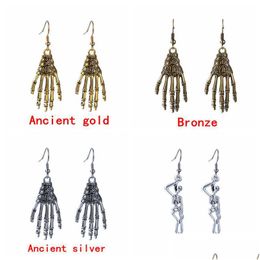Charm Fashion Halloween Festival Skl Hand Earring For Women And Children Vintage Bones Dangle Earrings Drop Delivery Jewelry Dhgarden Dhvgi