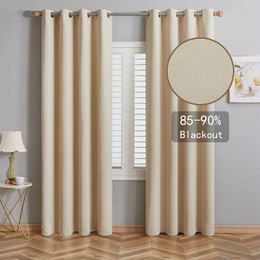 Curtain Modern Blackout s Solid Color For Living Room Window Treatment Drapes Custom Grey Bedroom Home Decoration 230510