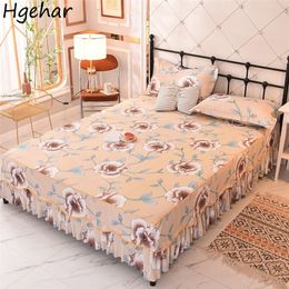 Bed Skirt Non-slip Bed Skirt Korean Version of The Bed-cover Protective Cover Home Floral EL 14 Styles Vintage Stylish Design 230510