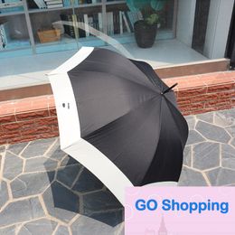 Big Brand High-Looking Photo Small Straight Rod Curved Handle Light Luxury Umbrella Sun Protection Uv Protection Sunny Umbrella