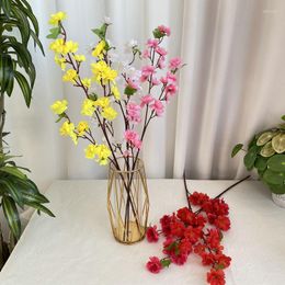 Decorative Flowers Artificial Silk Peach Blossom Branch Cherry Room Home Christmas Decoration Po Props Accessories