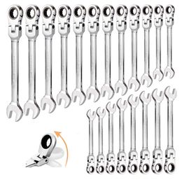 Electric Wrench WOZOBUY Multifunctional Ratchet Set Metric Chrome Vanadium Steel Flex Head Combination Spanner Key Kits Hand Tool 230510