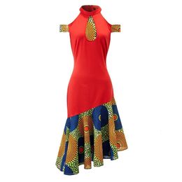 Ethnic Clothing African Dresses For Women Sexy Off Shoulder Fashion Summer Africa Style Print Rich Bazin Ankara Midi 230510