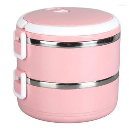 Dinnerware Sets Thermal Insulated Box 304 Stainless Steel Arch Handle Silicone Sealing Ring Lunchbox Stackable Ergonomic