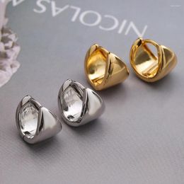 Dangle Earrings BUY 2023 Classic Copper Smooth Metal Hoop For Woman Fashion Korean Jewellery Temperament Girl's Daily Wear Earring