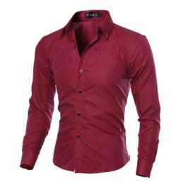 QNPQYX New Famous Mens Shirt Long Sleeve Casual Slim Fit Mens Dress Shirts Cheque Plaid Camisa Social Masculina Plus Size 5xl