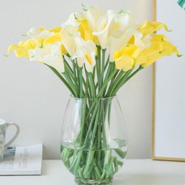 Decorative Flowers 5/10/20Pcs Calla Lily Artificial Bouquet For Wedding Bridal Home Flower Decoration