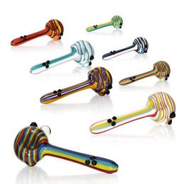 Cool Colorful Wig Wag Pyrex Thick Glass Pipes Filter Portable Dry Herb Tobacco Smoking Bong Holder Innovative Waterpipe Hand Tube DHL