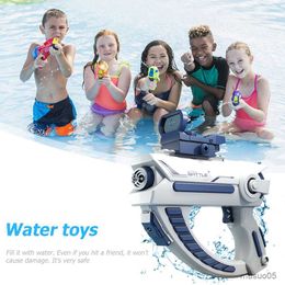 Sand Play Water Fun Electric Water Gun Automatic Electric Water Gun High Speed Large Capacity Water Gun for Outdoor Beach Games